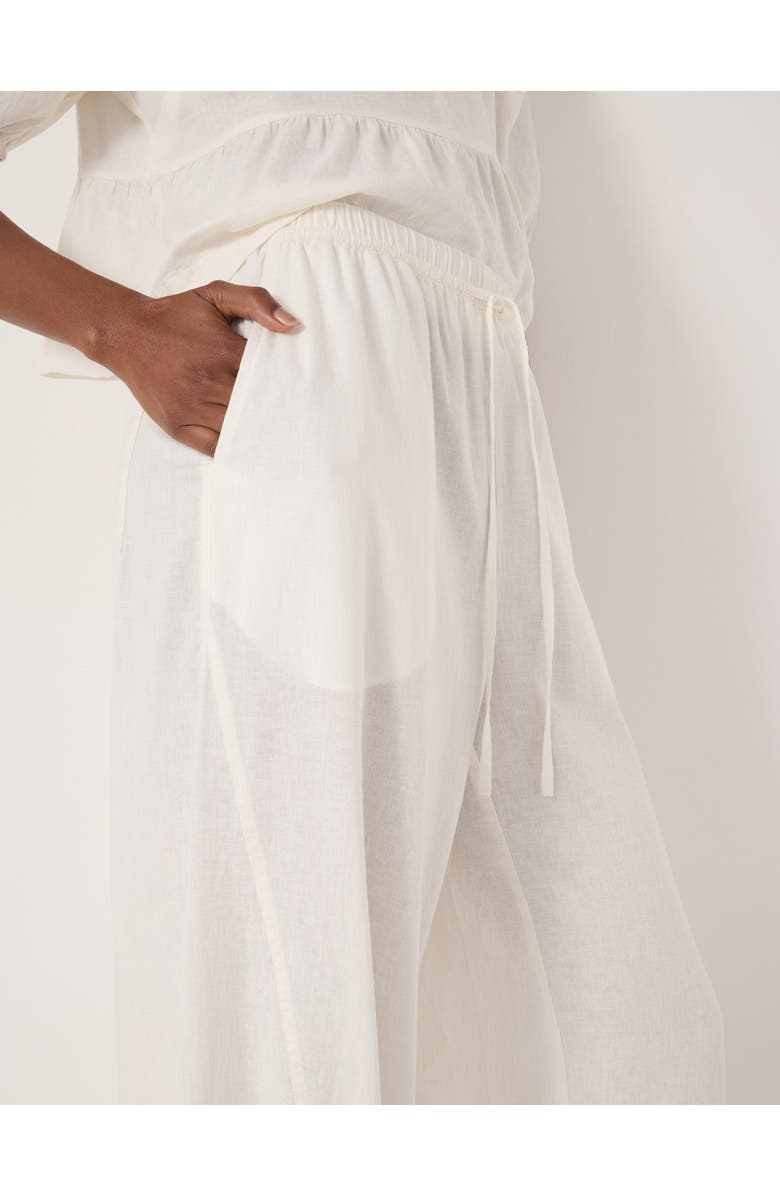 Hush Tove Linen Balloon Beach Pants, Alternate, color, Pearl White