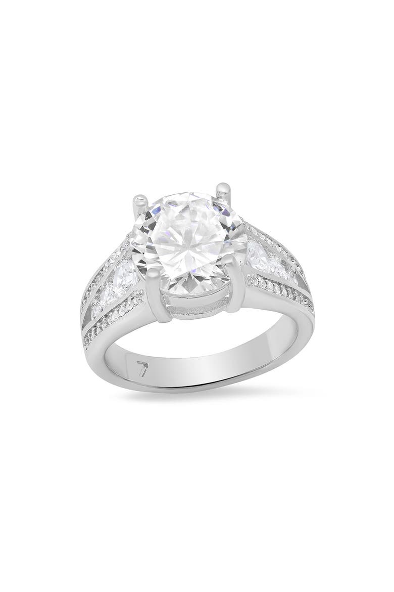 Simulated Diamond Ring, Main, color, SILVER
