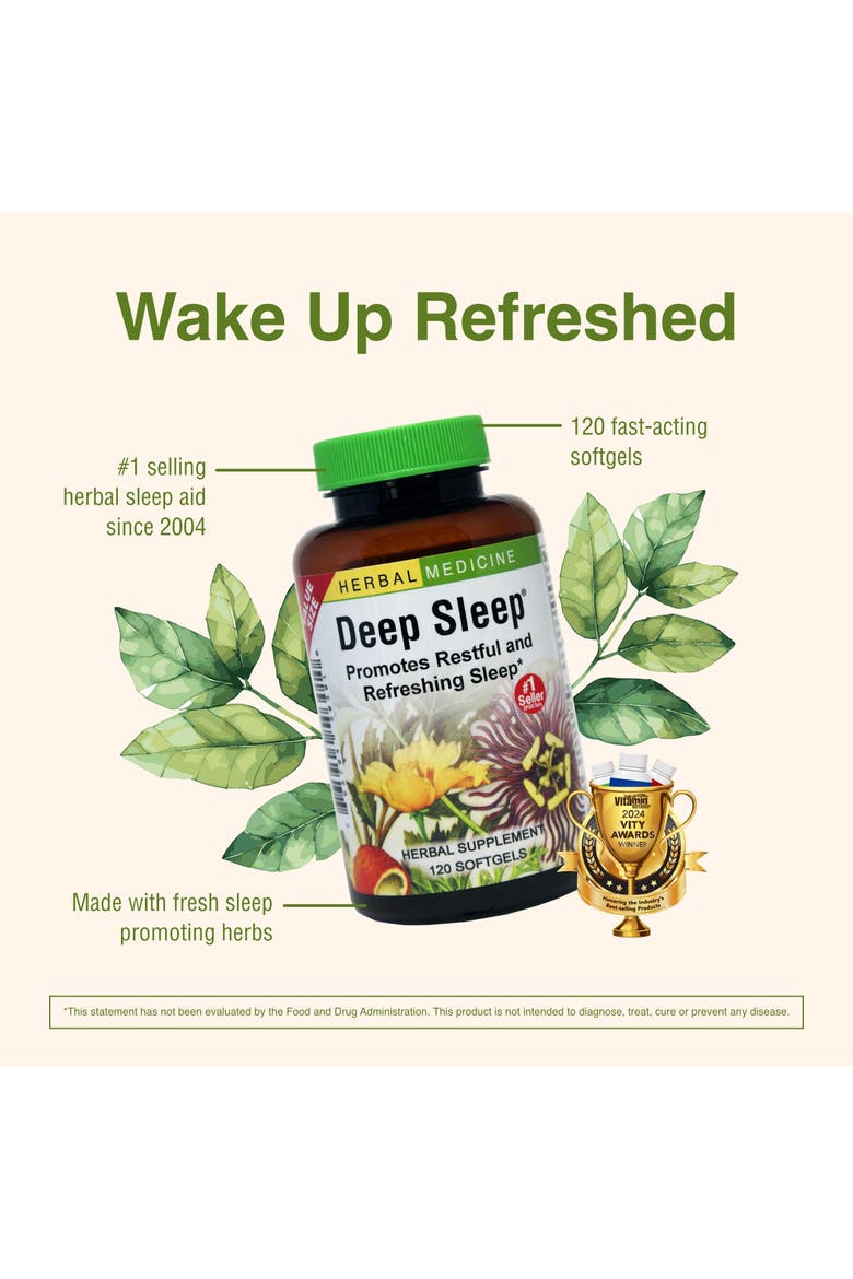 Deep Sleep Herbal Sleep Support Softgels, 120 Count, Alternate, color, No Color