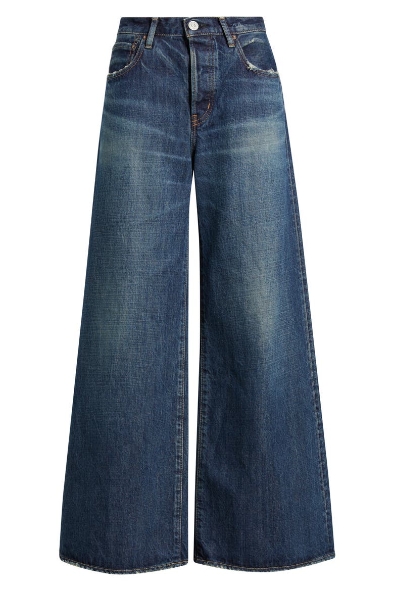 McDavid Baggy High Waist Superwide Leg Jeans, Alternate, color, DARK BLUE