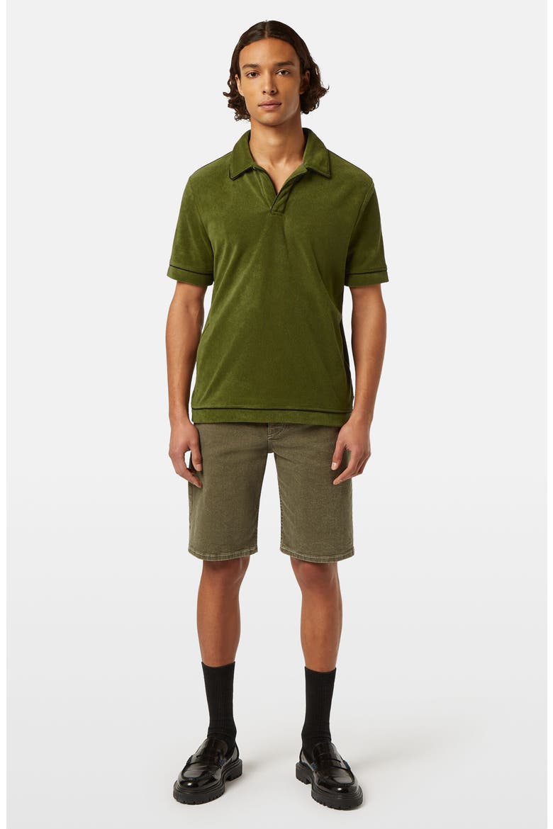 Towelling Cotton Terry Polo, Alternate, color, ARMY