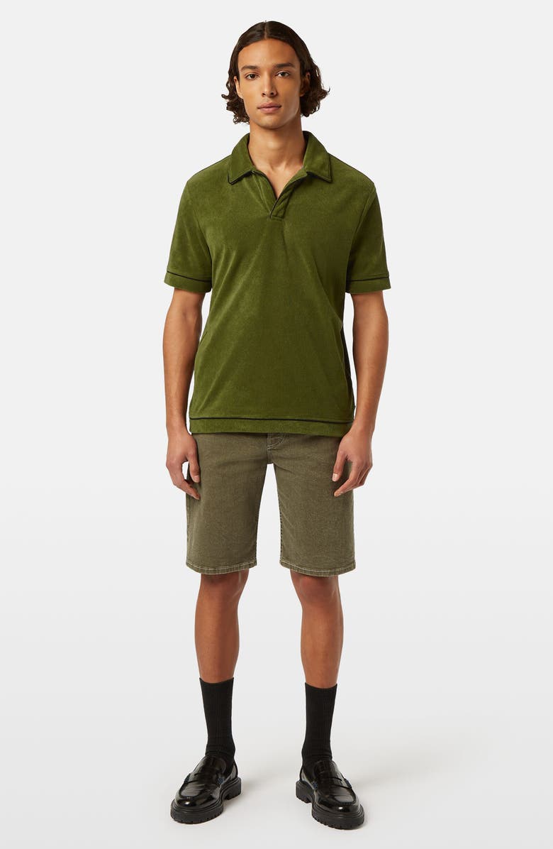 Scotch & Soda Towelling Cotton Terry Polo, Alternate, color, Army