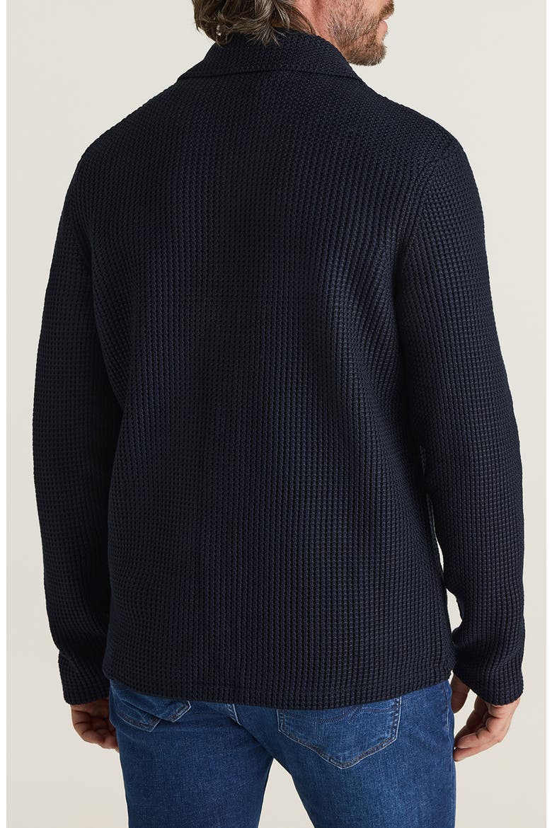 Birch Tailored Wool Blend Cardigan, Alternate, color, NAVY