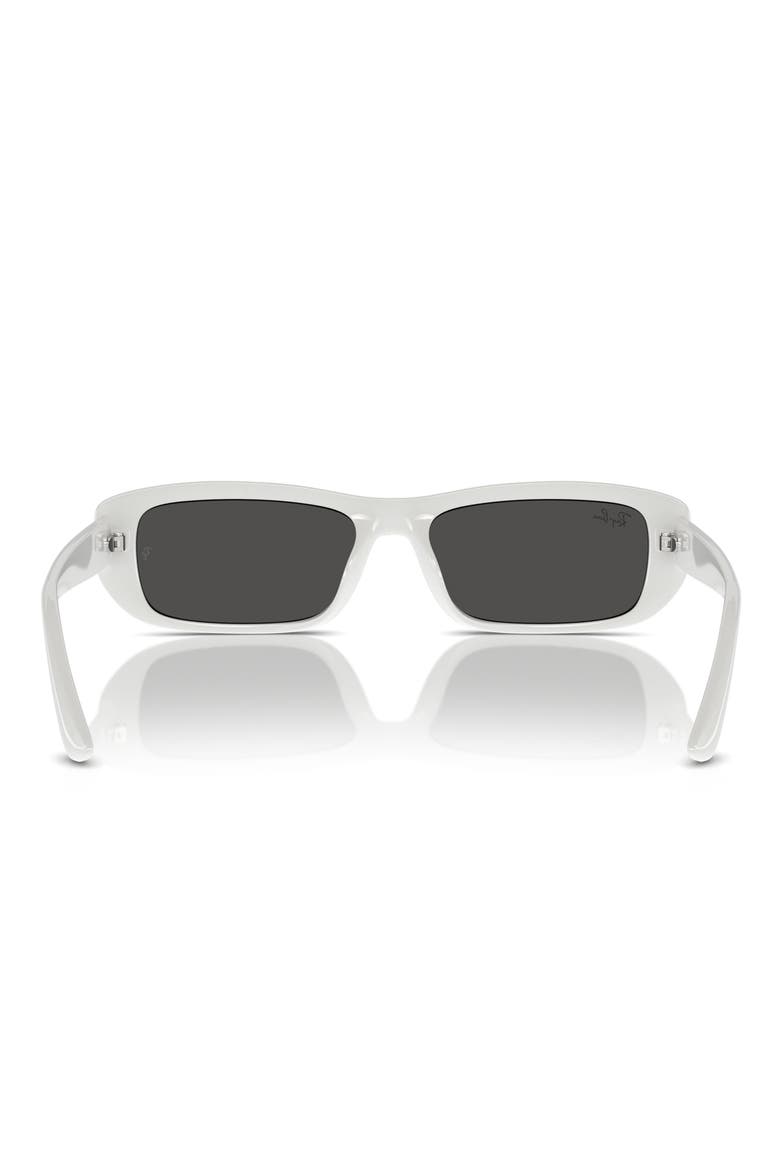 55mm Pillow Sunglasses, Alternate, color, WHITE
