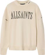 AllSaints Crossed Logo Intarsia Crewneck Sweater