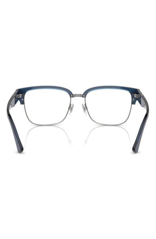 Versace 55mm Square Optical Glasses In Blue