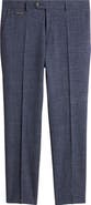 BOSS Camel Gee Flat Front Wool & Silk Blend Dress Pants