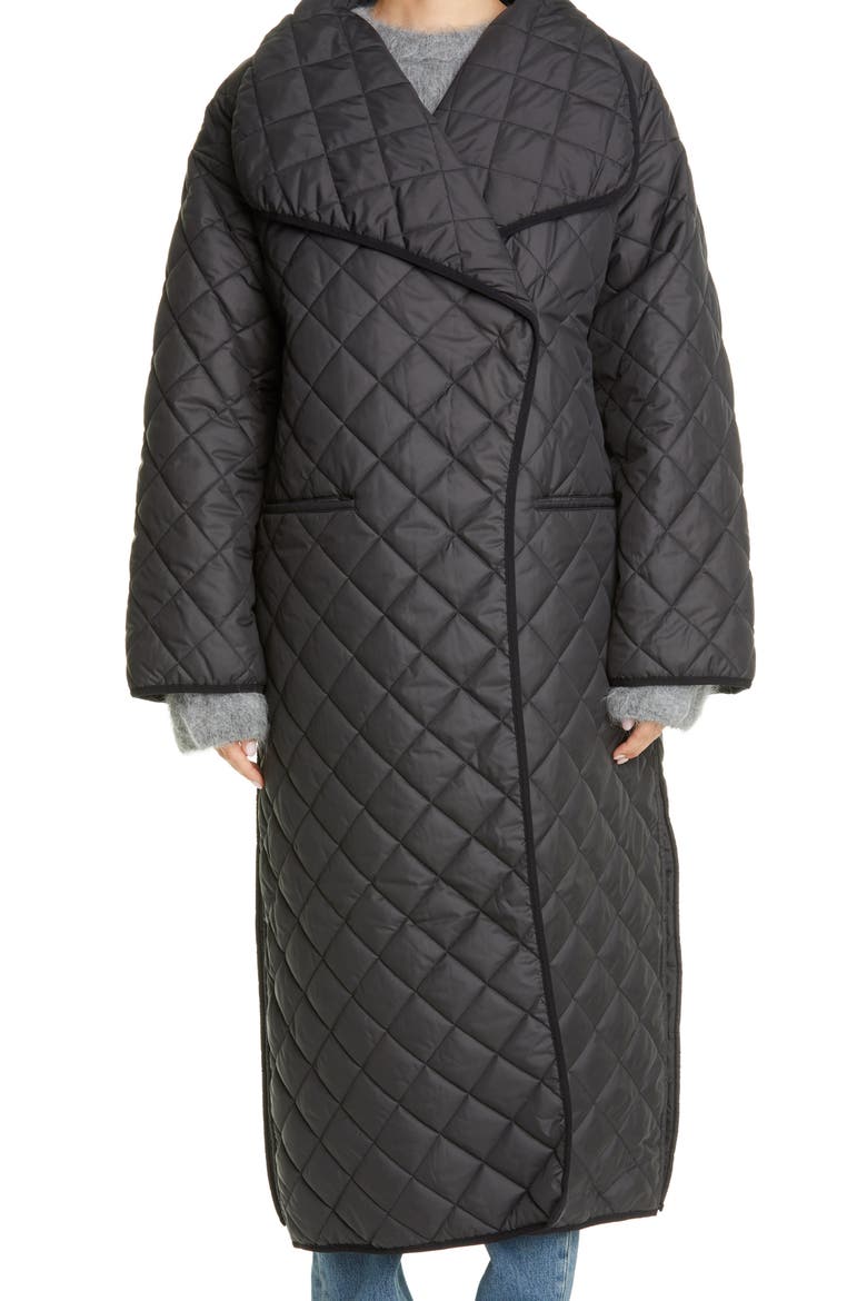 Annecy Padded Coat, Alternate, color, BLACK