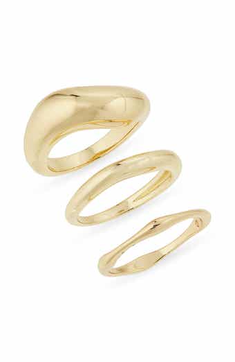NORDSTROM RACK Set of 3 Wavy Rings