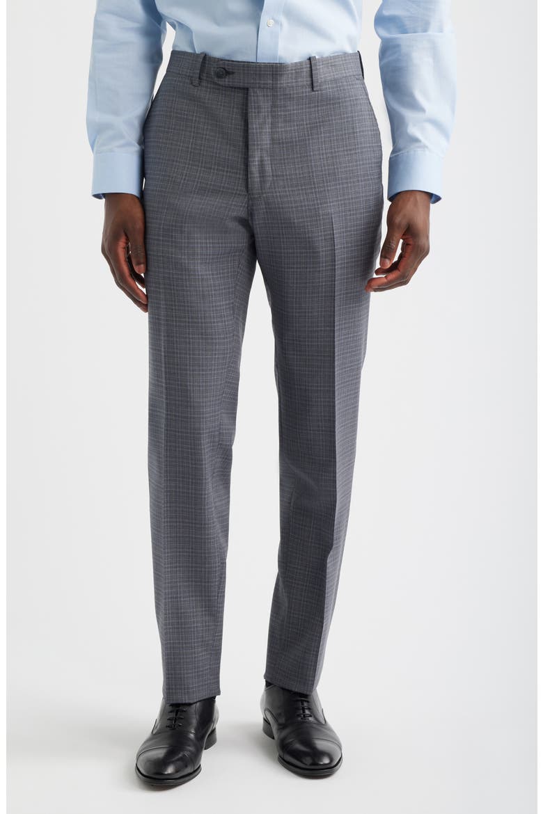 Hartford Classic Fit Grey Check Wool Suit, Alternate, color, GREY
