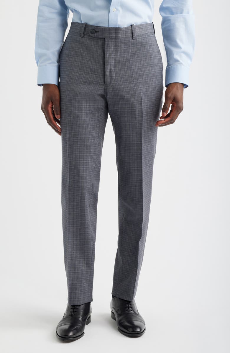 Peter Millar Hartford Classic Fit Grey Check Wool Suit, Alternate, color, Grey