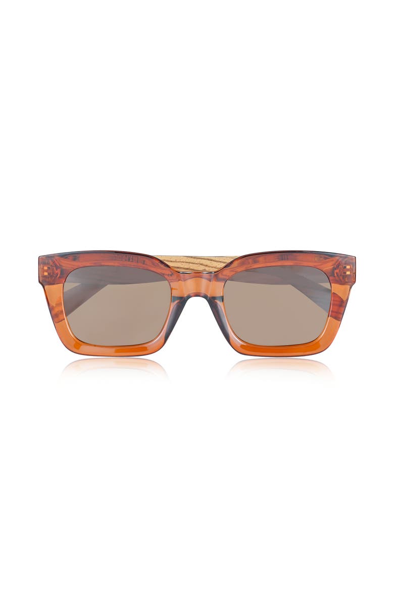 EARTH WOOD Antalya Polarized Sunglasses, Alternate, color, Zebra/Brown