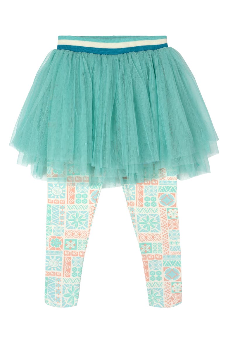 Moana Glitter T-Shirt and Tutu Leggings Set, Alternate, color, Moana Coral Teal