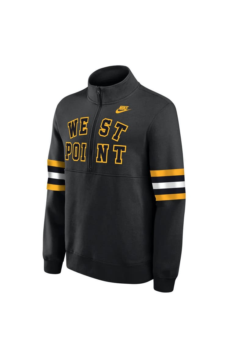 Men's Nike Black Army Black Knights West Point Classic Collection Club Fleece Half-Zip Pullover, Alternate, color, Black