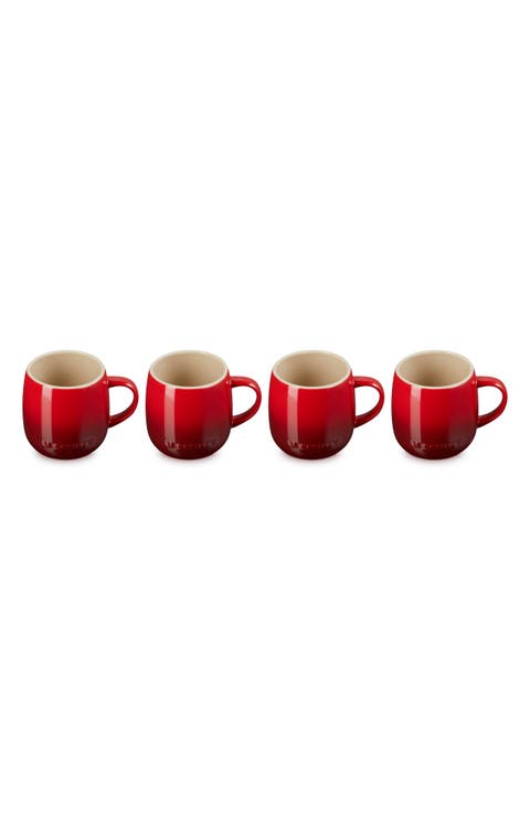 Set of Four 14-Ounce Stoneware Mugs