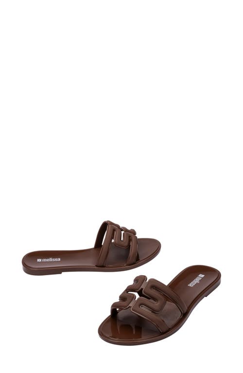 Melissa M Slide Sandal In Brown