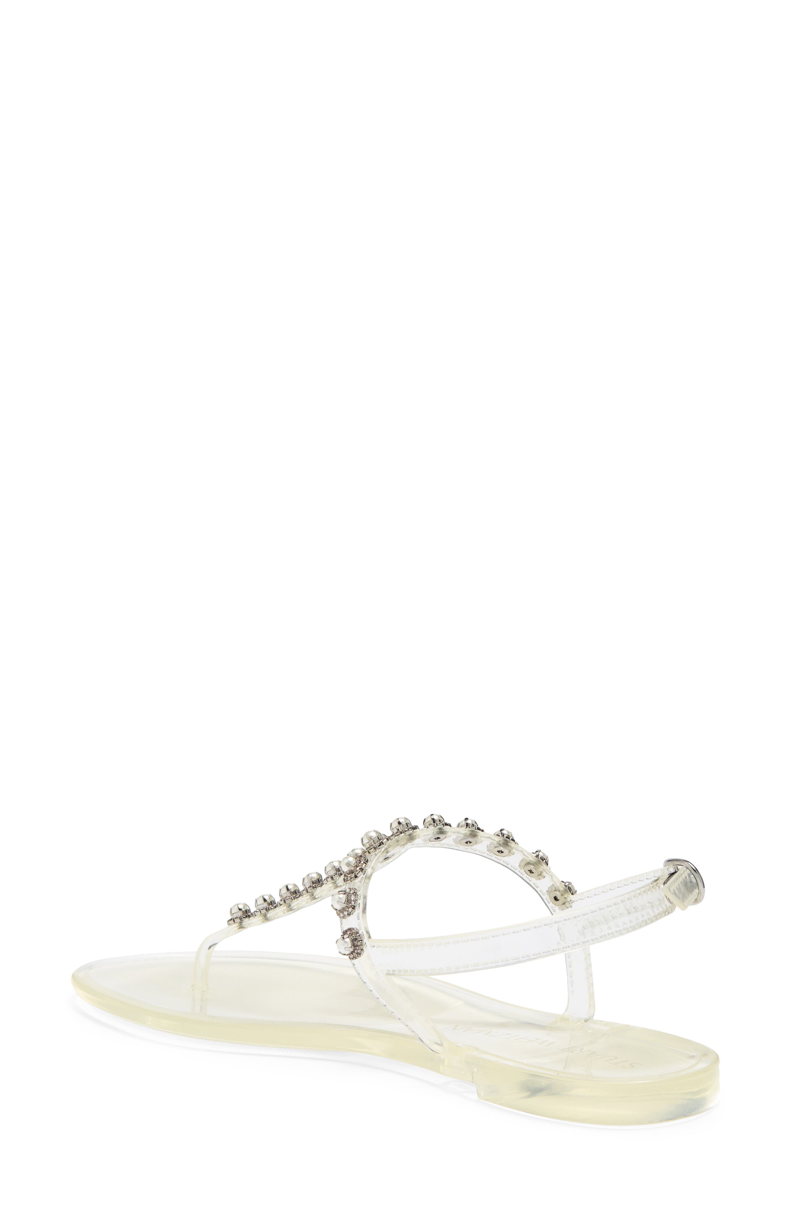Crystal Embellished Jelly Sandal, Alternate, color, CLEAR