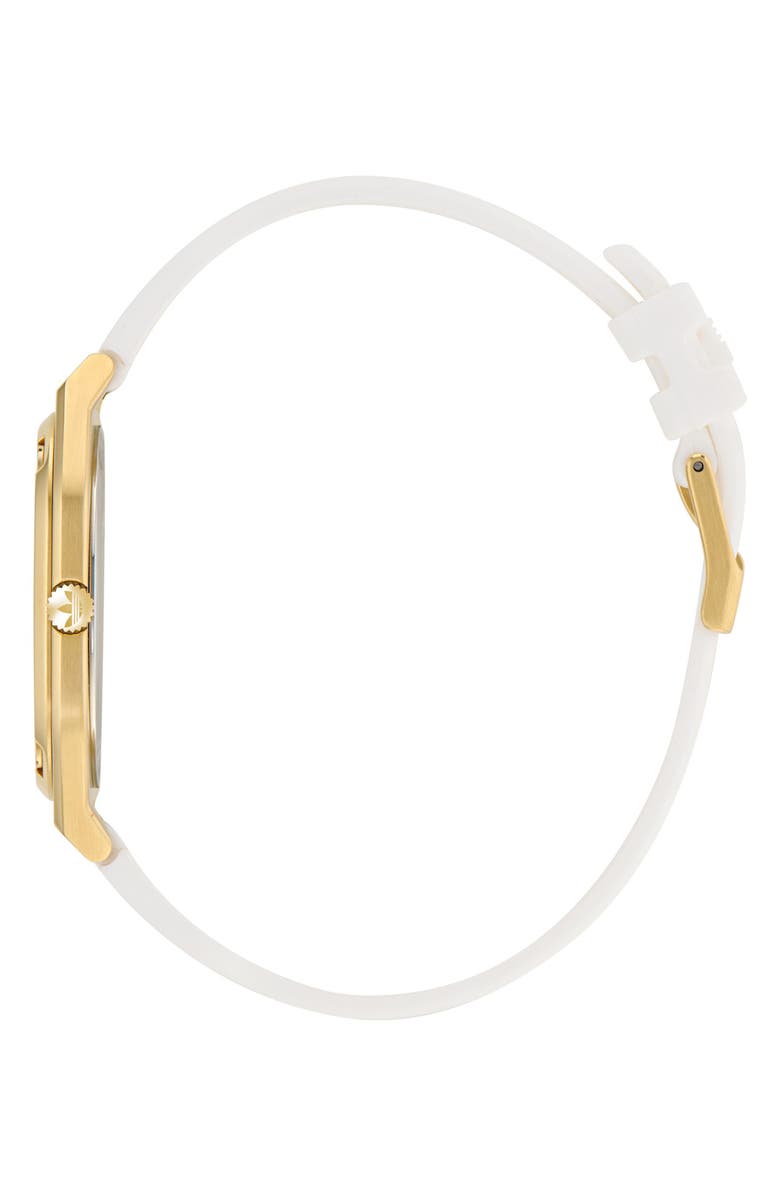 adidas Silicone Strap Watch, Alternate, color, White