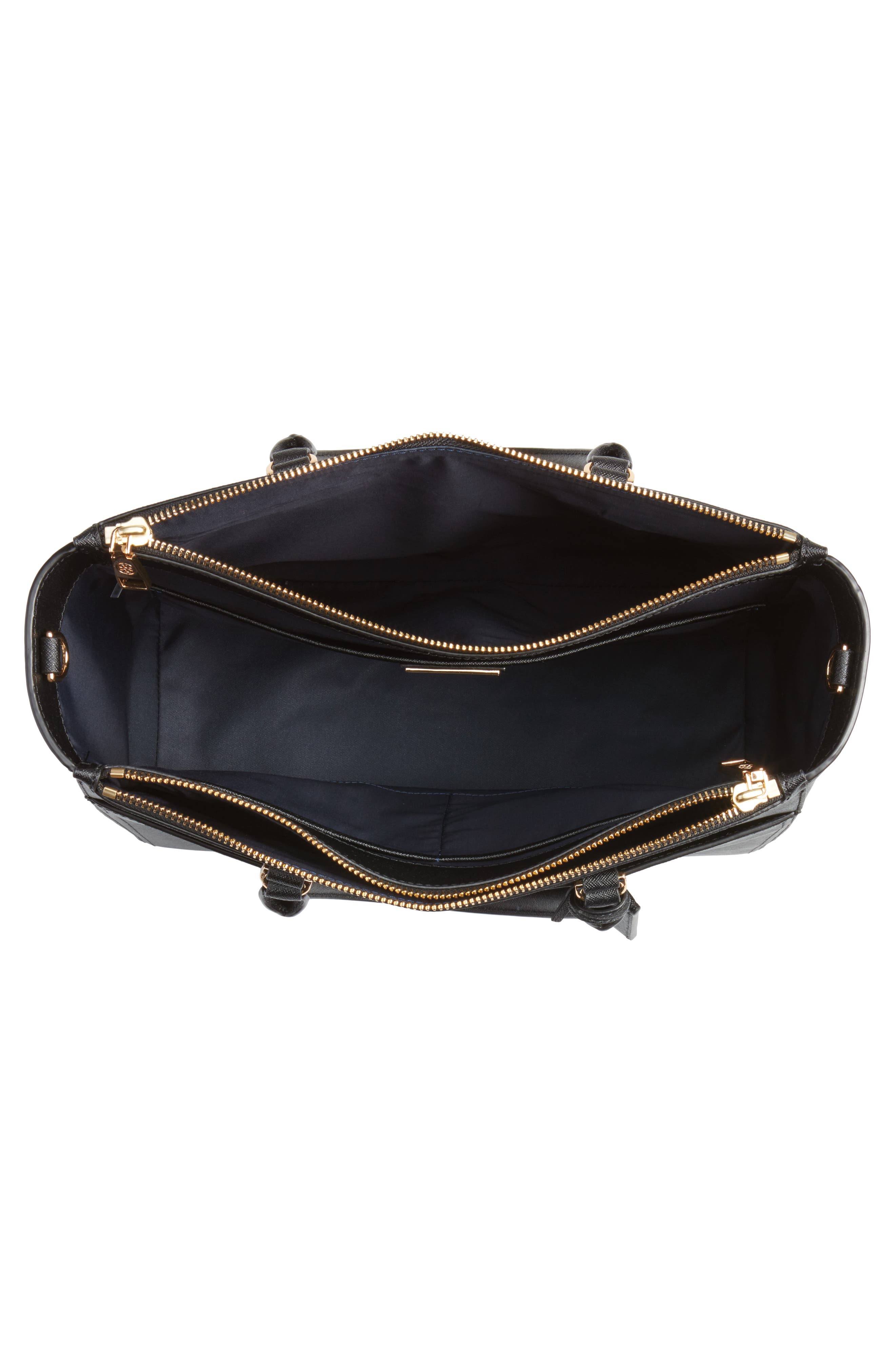 Tory Burch Robinson Double-Zip Leather Tote, Alternate, color, 