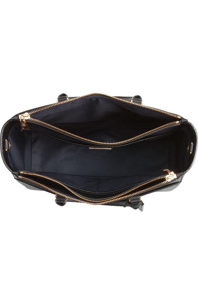 Tory Burch Robinson Double-Zip Leather Tote, Alternate, color,