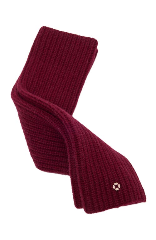 Maje Wool And Cashmere Gloves In Burgundy