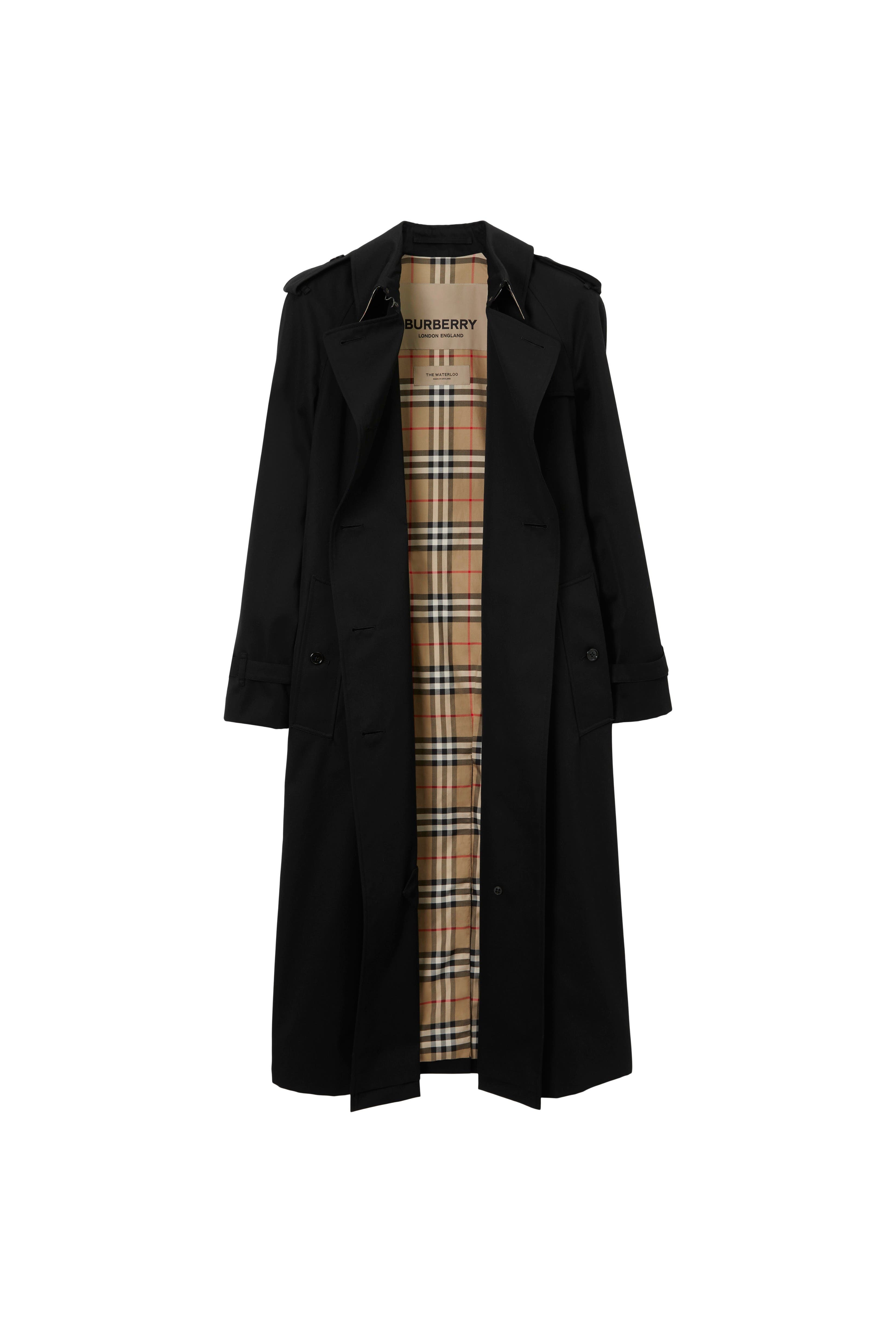 Burberry Long Tropical Gabardine Waterloo Trench Coat (Women