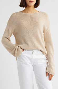 Evangeline Cotton & Linen Blend Sweater