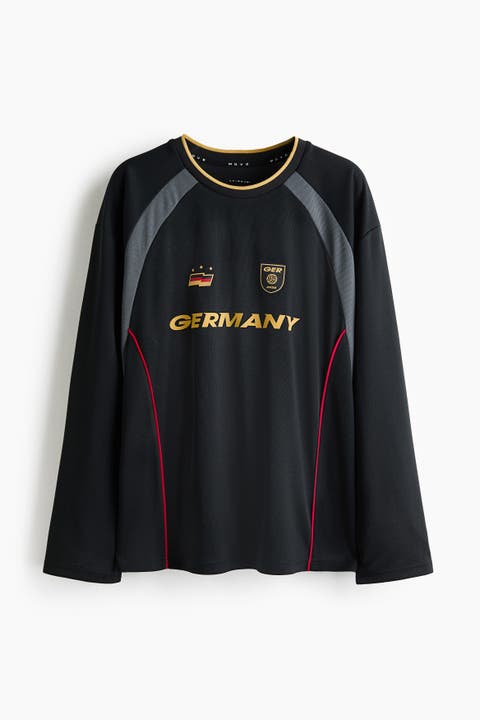 Oversized Fit Printed Football Shirt With Drymove