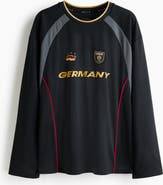 H&M Oversized Fit Printed Football Shirt With Drymove