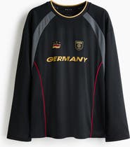 H&M Oversized Fit Printed Football Shirt With Drymove
