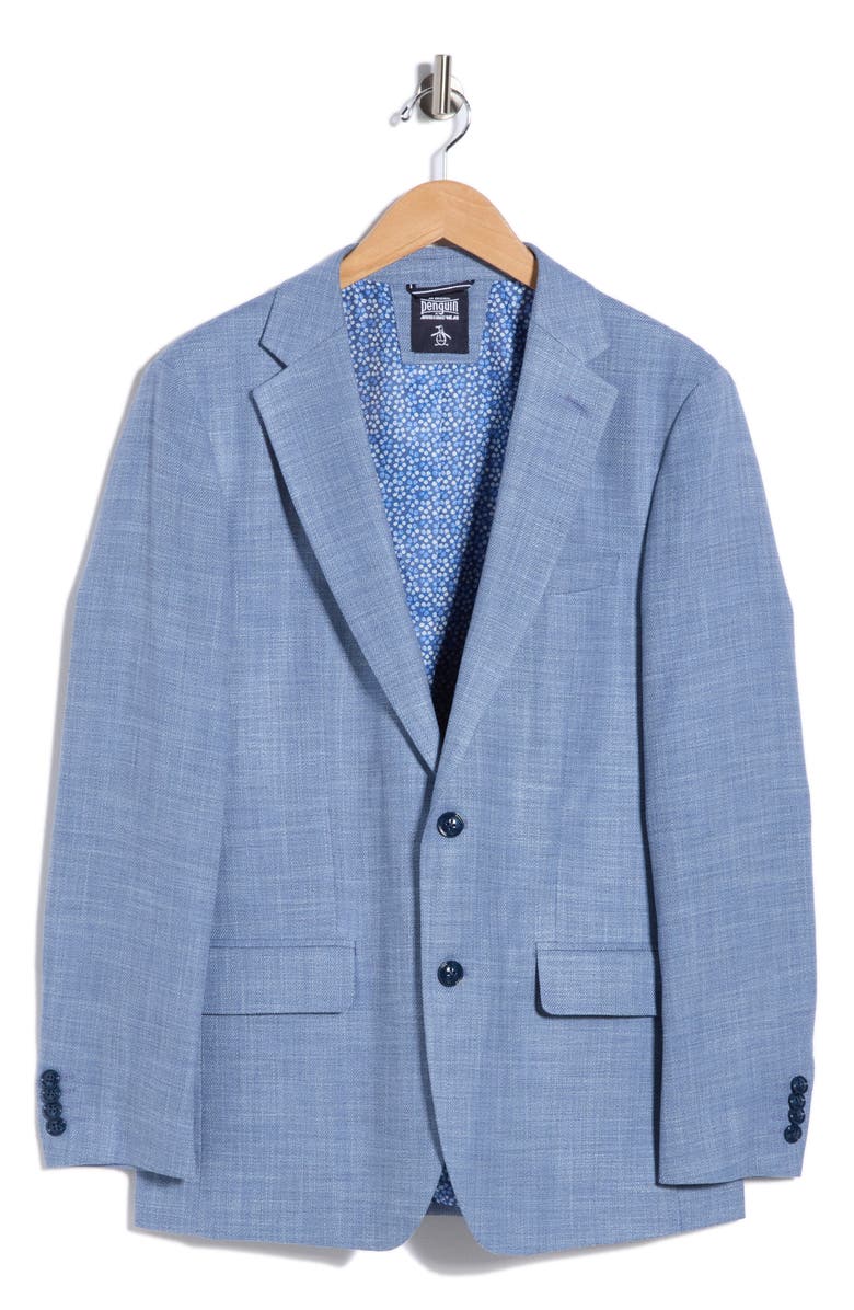 Original Penguin Textured Two-Button Sport Coat, Main, color, Blue