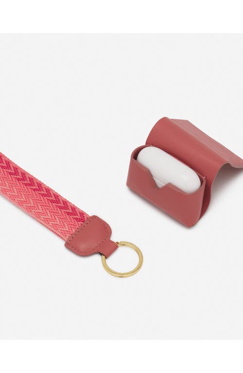 Lanvin Signature Leather Case For Airpods Pro In Litchi