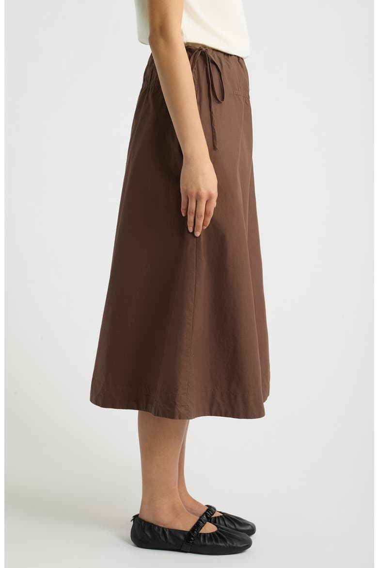 Caspia Organic Cotton Midi Skirt, Alternate, color, CHOC