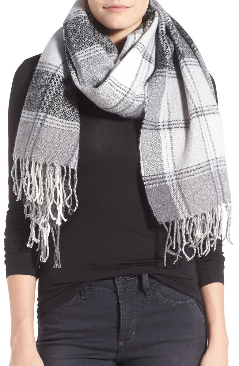 Nordstrom Plaid Blanket Wrap, Alternate, color, 