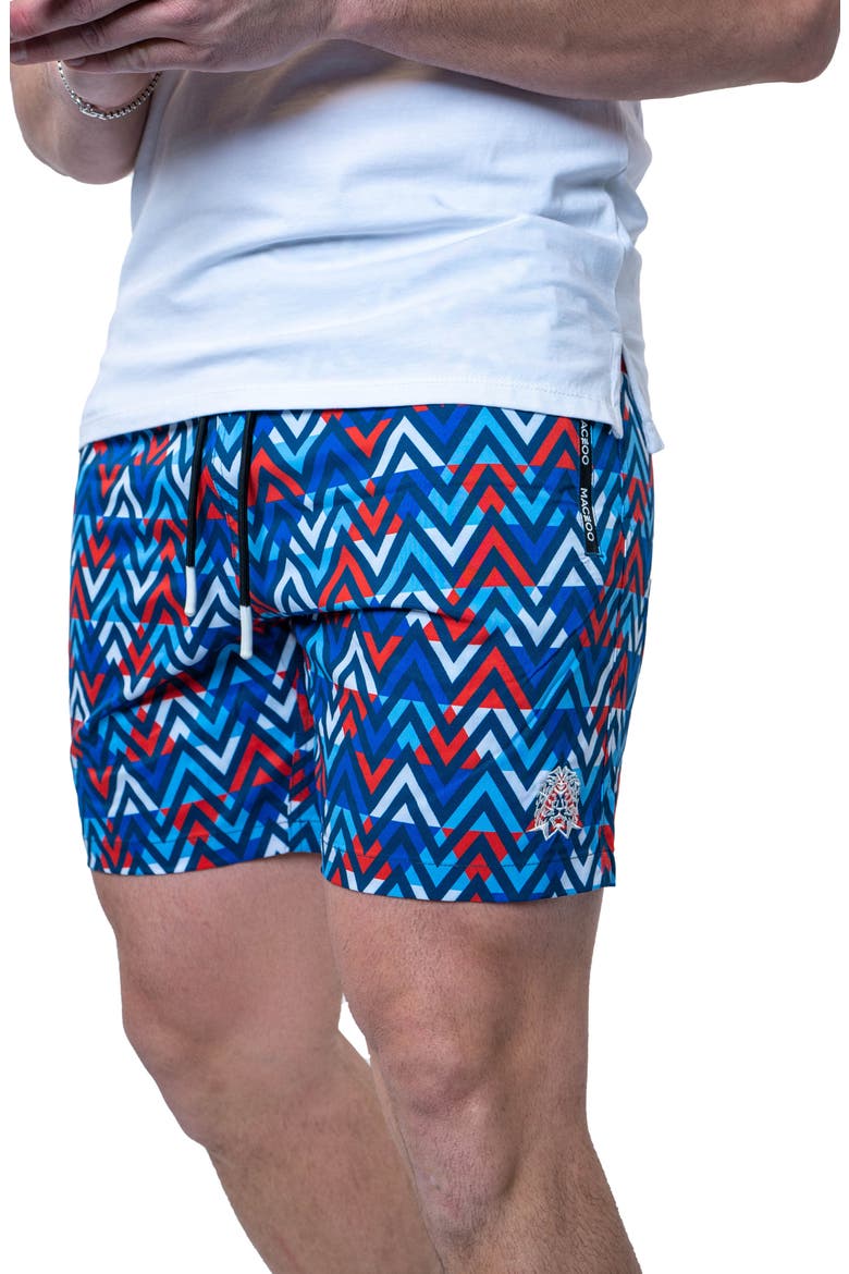 Swim Lion Patriot Swim Trunks, Alternate, color, BLUE MULTI