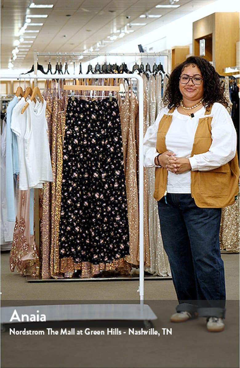 Floral Tiered Maxi Skirt, sales video thumbnail