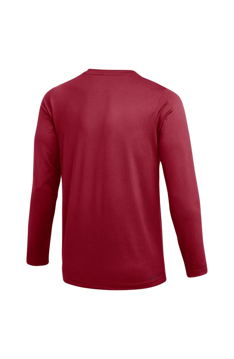 Jordan Brand Men's Jordan Brand Crimson Oklahoma Sooners Logo Practice Performance Long Sleeve T-Shirt, Alternate, color,
