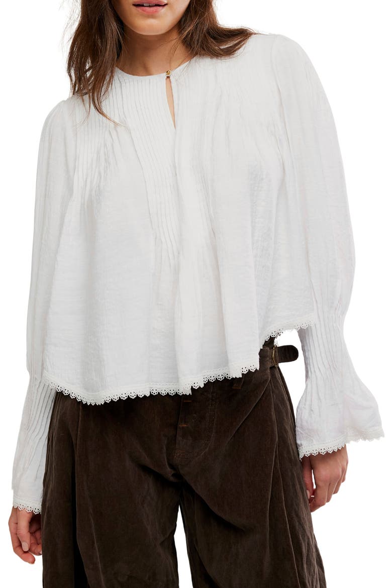 Thousand Pintucks Top, Main, color, CLEAN IVORY
