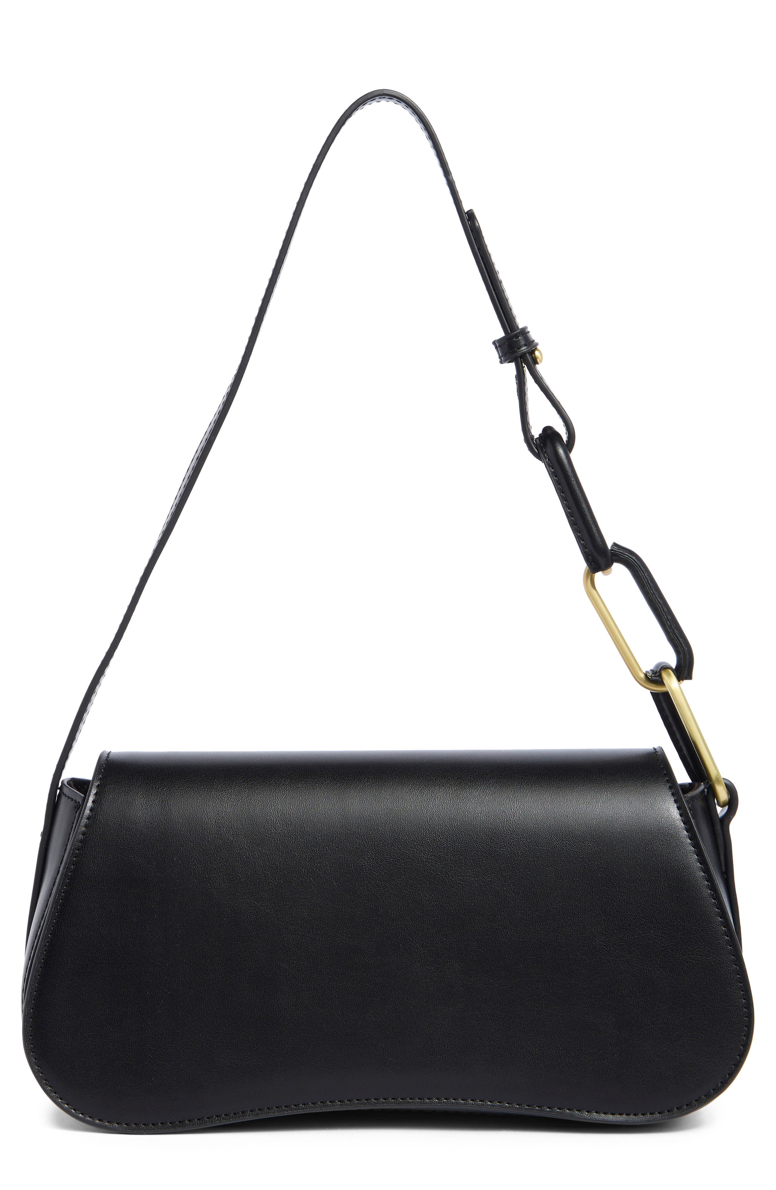 Covered Rings Shoulder Bag, Main, color, BLACK