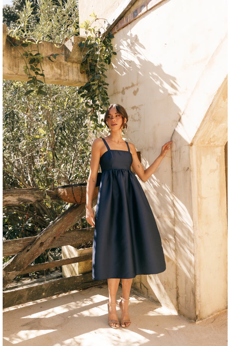 Isla A-Line Dress, Alternate, color, NAVY