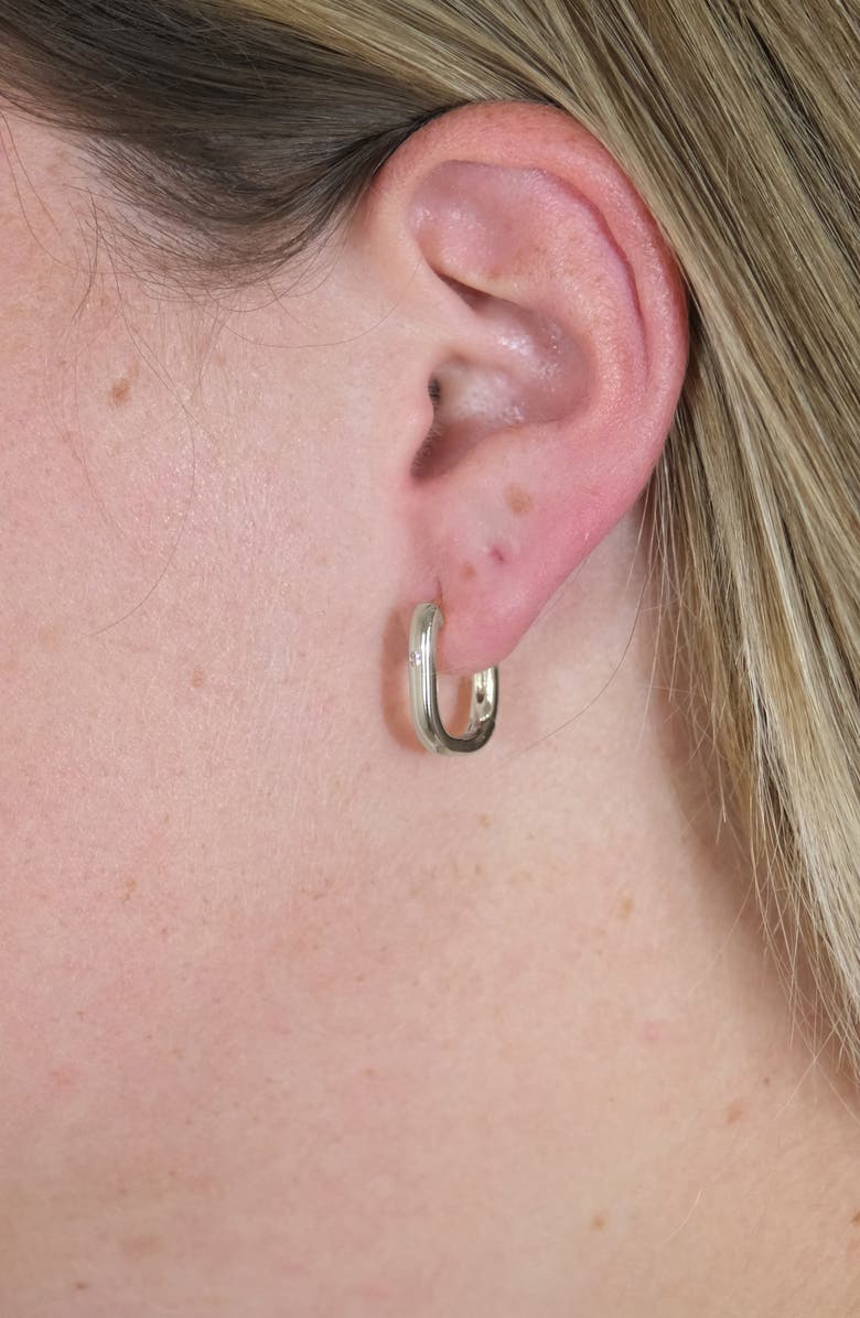 Sterling Forever Arlet Hoop Earrings, Alternate, color, Silver