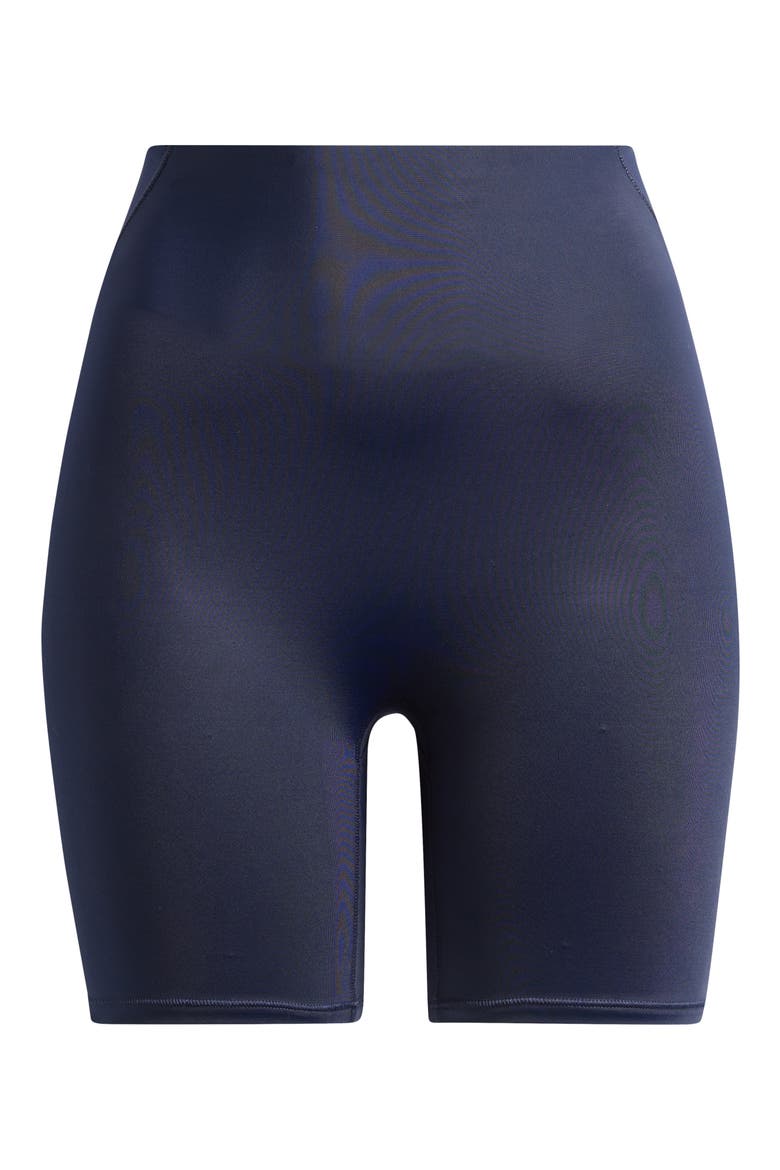 Bonded Waist Bike Shorts, Alternate, color, NAVY