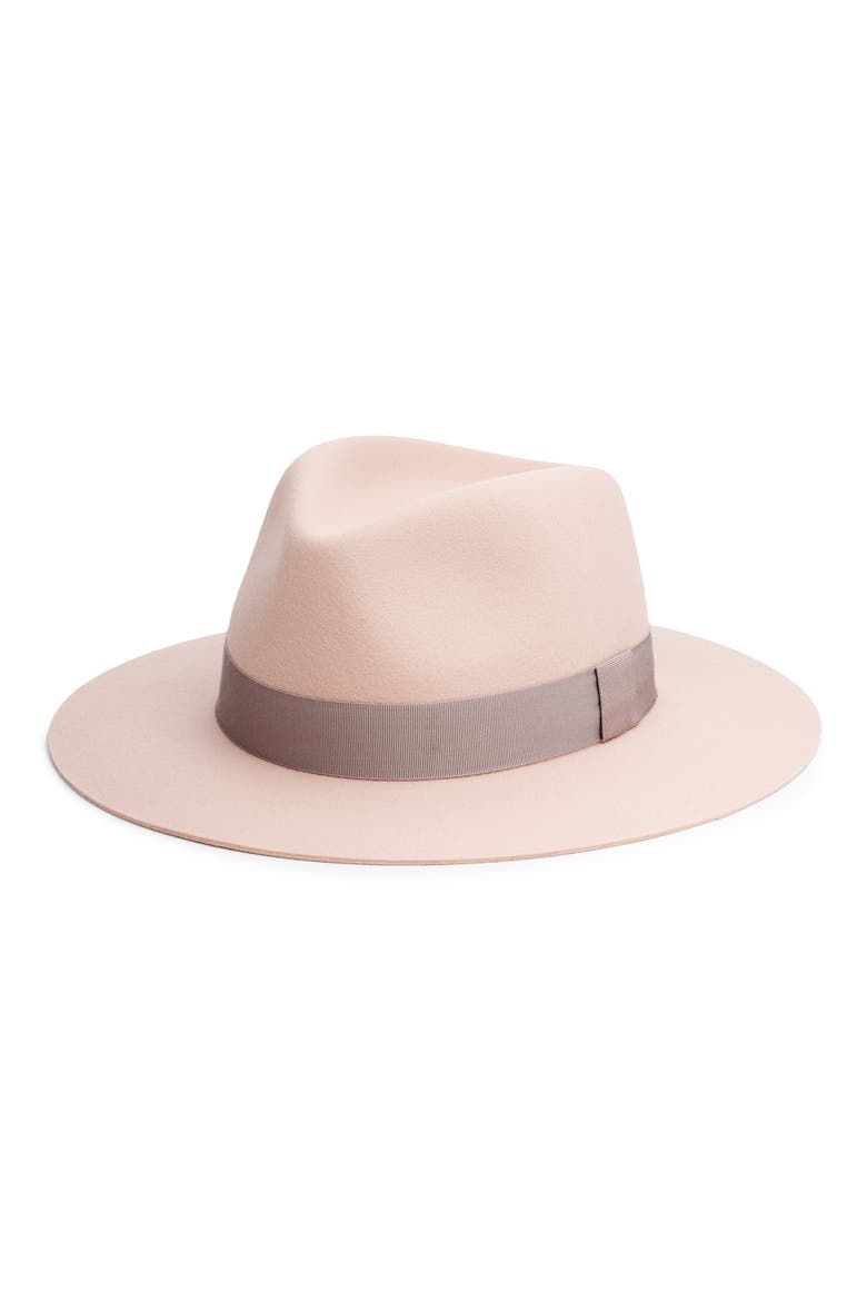 Lenny Wool Fedora, Main, color, LIGHT PINK