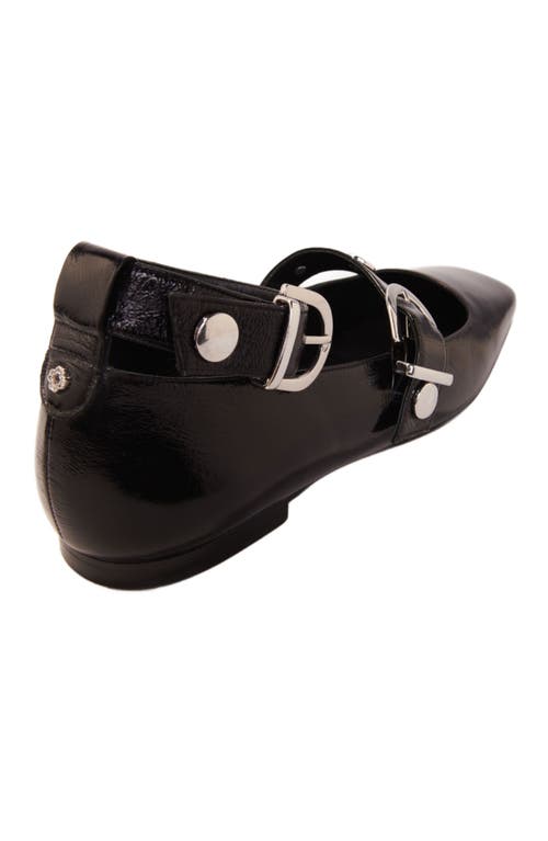 Maje Patent-leather Ballerina Shoes In Black