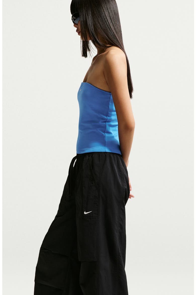 Sportswear Loose Mid Rise Structured Pants, Alternate, color, BLACK/ SAIL