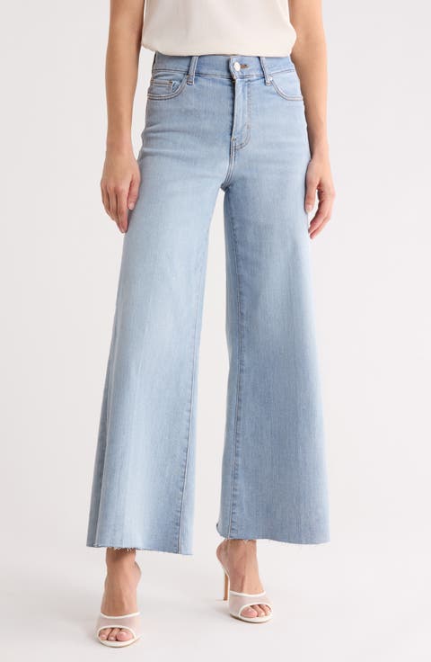 Palazzo Crop Cutoff Jeans