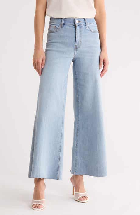 FRAME Palazzo Crop Cutoff Jeans