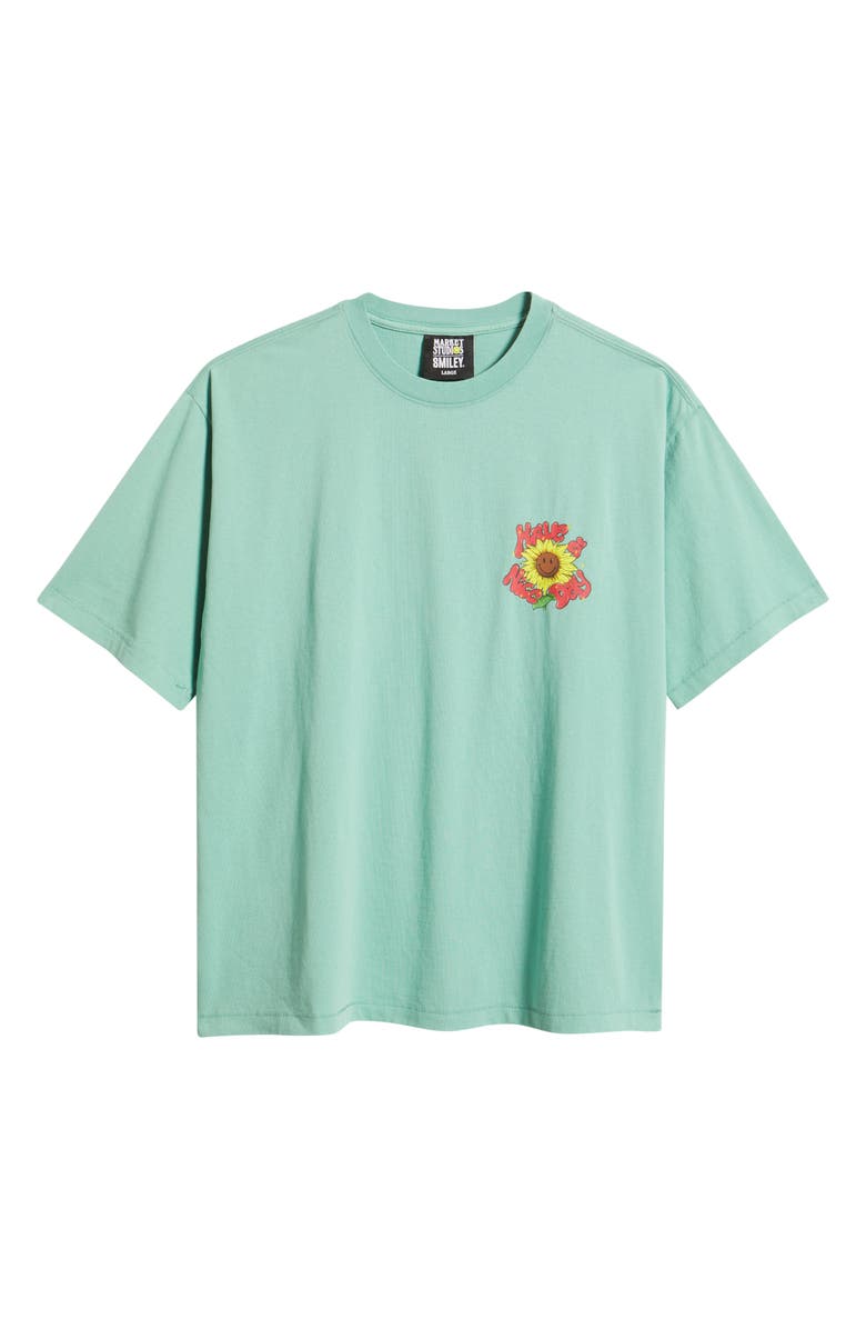 MARKET SMILEY<sup>®</sup> Sunflower Graphic T-Shirt, Alternate, color, Green