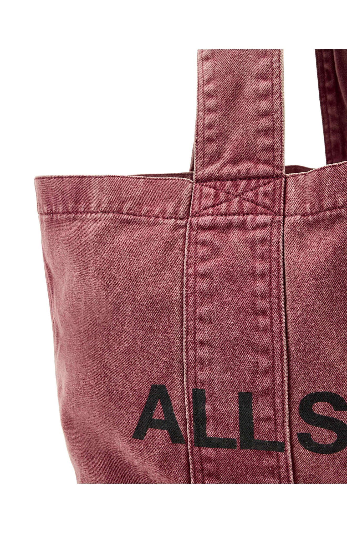 AllSaints Izzy Denim Tote, Alternate, color, Raspberry Pink