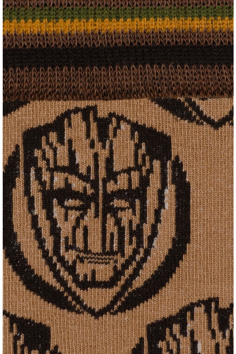 x Marvel Groot Cotton Blend Dress Socks & Lapel Pin Set, Alternate, color, BROWN